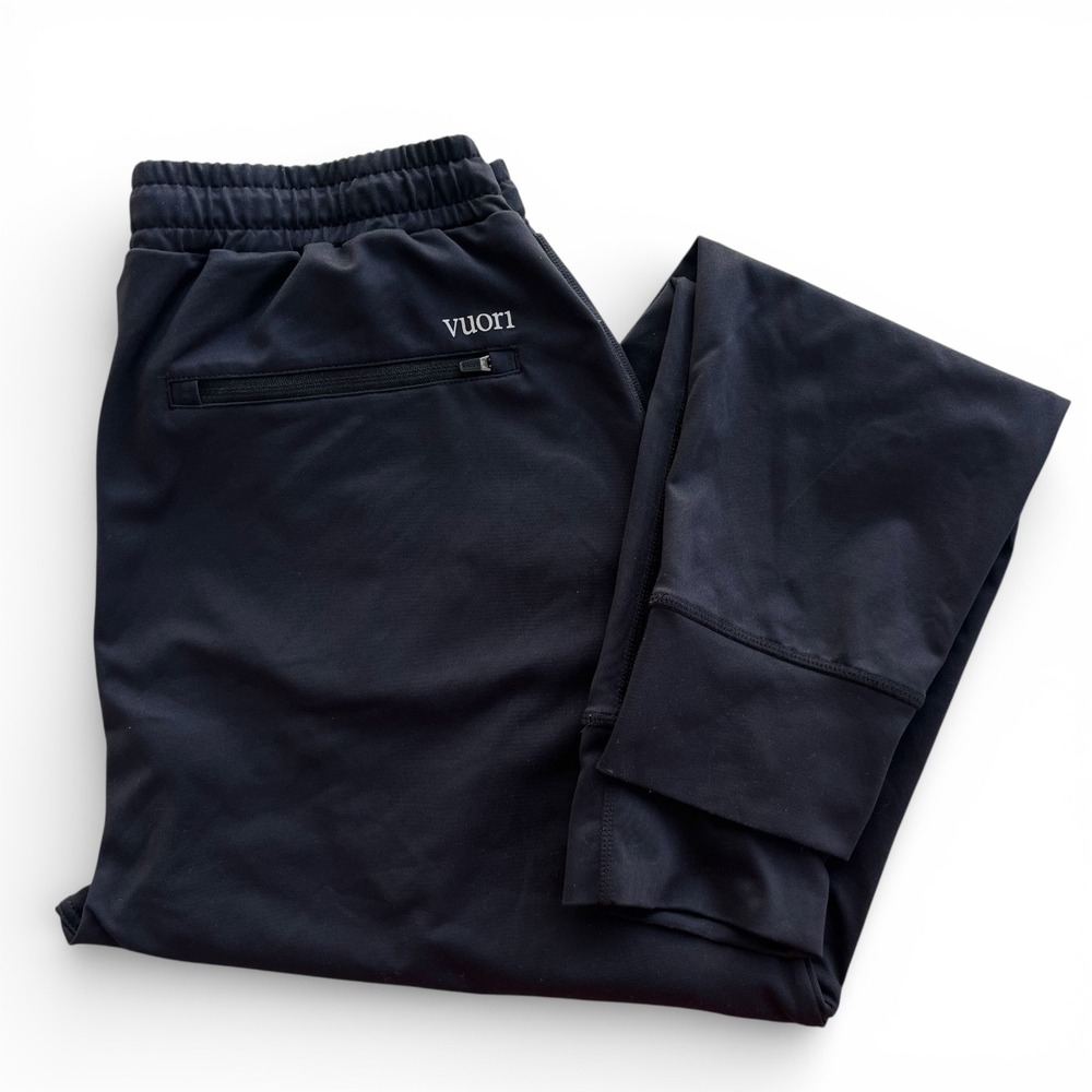Vuori Mens M Black Sunday Performance Joggers Tapered Athletic Pants V416 Sporty